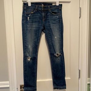 Rag and Bone ripped and dark wash jeans